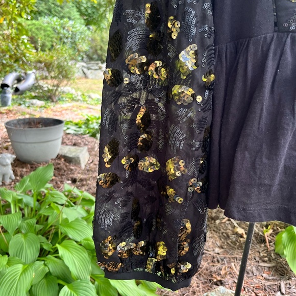 NWT Anthropologie Neale Sequined Puffed Sleeve Blouse - Picture 4 of 9